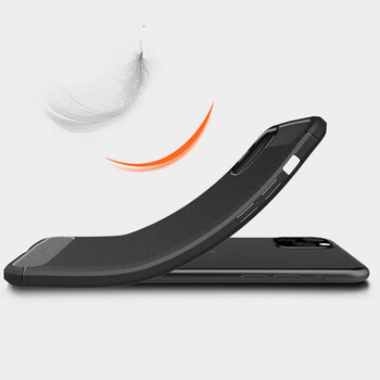 Ochranný silikonový obal karbon pro Apple iPhone 11 Pro Max - černý