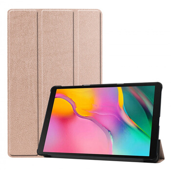 2v1 Smart flip cover + zadní plastový ochranný kryt pro Samsung Galaxy Tab A 10.1 2019 (T515) - zlatý