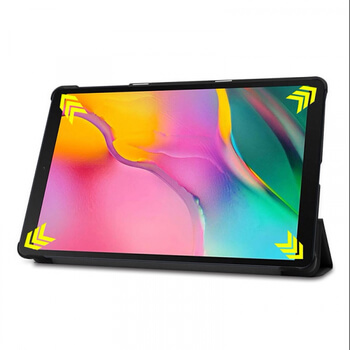 2v1 Smart flip cover + zadní plastový ochranný kryt pro Samsung Galaxy Tab A 10.1 2019 (T515) - zlatý