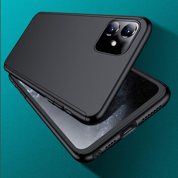 Ochranný 360° celotělový plastový kryt pro Apple iPhone 11 - černý
