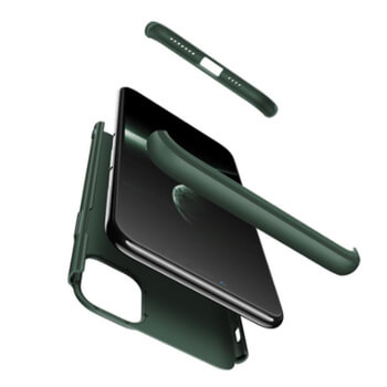 Ochranný 360° celotělový plastový kryt pro Apple iPhone 11 - červený