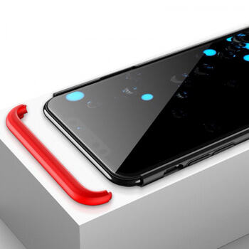 Ochranný 360° celotělový plastový kryt pro Apple iPhone 11 - červený