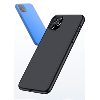 Ochranný 360° celotělový plastový kryt pro Apple iPhone 11 Pro - červený