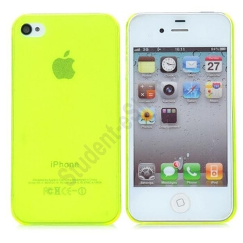 Ultratenký plastový kryt pro Apple iPhone 4/4S - žlutý