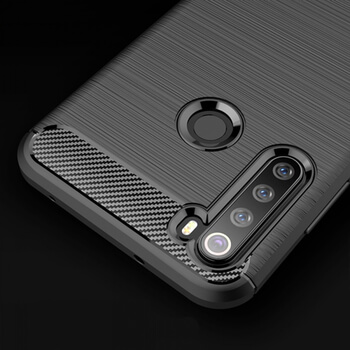 Ochranný silikonový obal karbon pro Xiaomi Redmi Note 8 - černý