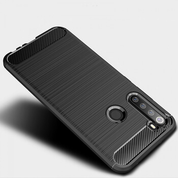 Ochranný silikonový obal karbon pro Xiaomi Redmi Note 8 - černý