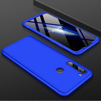 Ochranný 360° celotělový plastový kryt pro Xiaomi Redmi Note 8 - modrý
