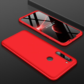 Ochranný 360° celotělový plastový kryt pro Xiaomi Redmi Note 8 - červený