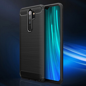 Ochranný silikonový obal karbon pro Xiaomi Redmi Note 8 Pro - černý