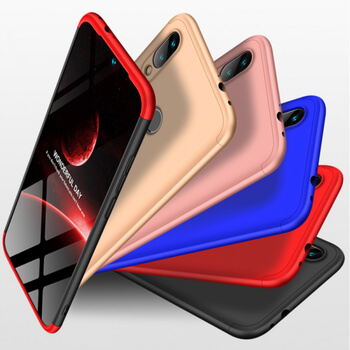 Ochranný 360° celotělový plastový kryt pro Xiaomi Redmi Note 8 Pro - modrý