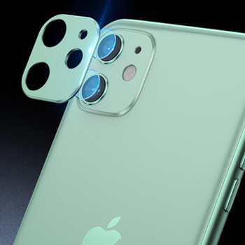 2v1 Ochranný hliníkový rámeček a ochranné sklo na zadní kameru pro Apple iPhone 11 - červený