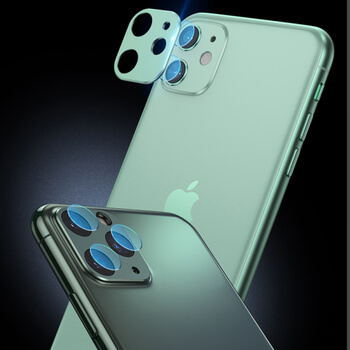 2v1 Ochranný hliníkový rámeček a ochranné sklo na zadní kameru pro Apple iPhone 11 Pro - černý