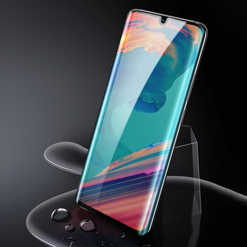 3x 3D ochranné tvrzené sklo pro Huawei P30 Pro - černé - 2+1 zdarma