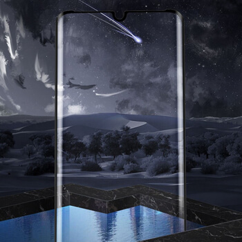 3x 3D ochranné tvrzené sklo pro Huawei P30 Pro - černé - 2+1 zdarma