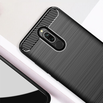 Ochranný silikonový obal karbon pro Xiaomi Redmi 8 - černý