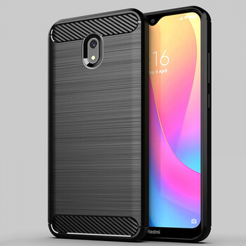 Ochranný silikonový obal karbon pro Xiaomi Redmi 8A - černý