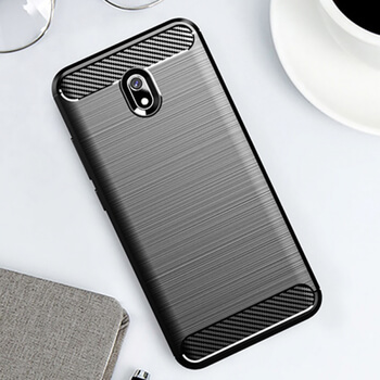 Ochranný silikonový obal karbon pro Xiaomi Redmi 8A - černý