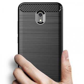 Ochranný silikonový obal karbon pro Xiaomi Redmi 8A - černý