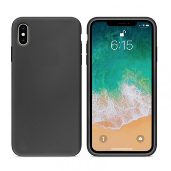 Extrapevný silikonový ochranný kryt pro Apple iPhone X/XS - černý