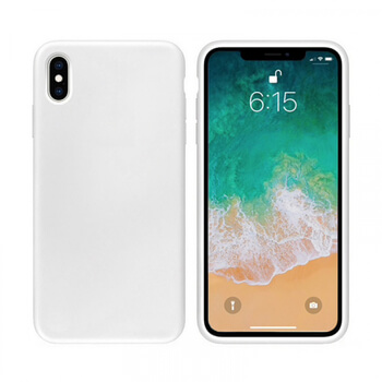 Extrapevný silikonový ochranný kryt pro Apple iPhone XS Max - bílý