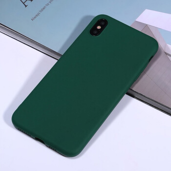 Extrapevný silikonový ochranný kryt pro Apple iPhone XS Max - tmavě zelený