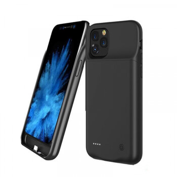 3v1 Silikonové pouzdro s externí baterií smart battery case power bank 3500 mAh pro Apple iPhone 11 Pro - černé