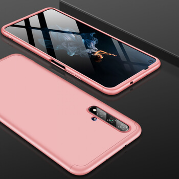 Ochranný 360° celotělový plastový kryt pro Huawei Nova 5T - růžový
