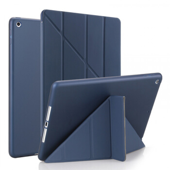 2v1 Smart flip cover + zadní silikonový ochranný obal pro Apple iPad 10.2" 2019 (7. generace) - tmavě modrý