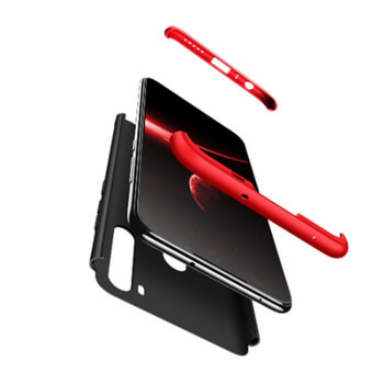 Ochranný 360° celotělový plastový kryt pro Xiaomi Redmi Note 8T - červený