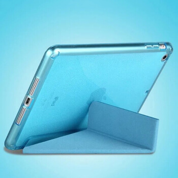 2v1 Smart flip cover + zadní silikonový ochranný obal se třpytkami pro Apple iPad Air - modrý