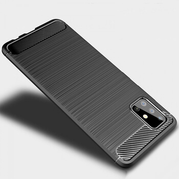 Ochranný silikonový obal karbon pro Samsung Galaxy A71 A715F - černý