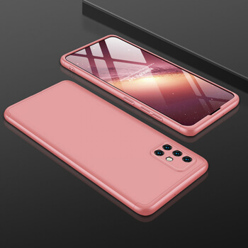 Ochranný 360° celotělový plastový kryt pro Samsung Galaxy A71 A715F - růžový