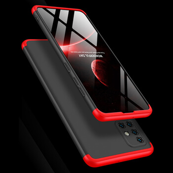Ochranný 360° celotělový plastový kryt pro Samsung Galaxy A71 A715F - červený