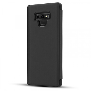 Zrcadlový silikonový flip obal pro Samsung Galaxy A71 A715F - černý