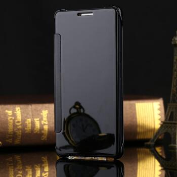 Zrcadlový silikonový flip obal pro Samsung Galaxy S20 G980F - černý