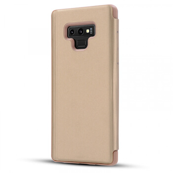 Zrcadlový silikonový flip obal pro Samsung Galaxy S20 G980F - zlatý
