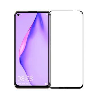 3x 3D ochranné tvrzené sklo s rámečkem pro Huawei P40 Lite - černé - 2+1 zdarma