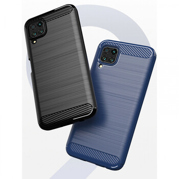 Ochranný silikonový obal karbon pro Huawei P40 Lite - černý