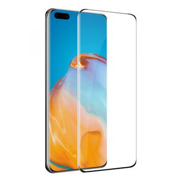 3x 3D ochranné tvrzené sklo pro Huawei P40 Pro - černé - 2+1 zdarma