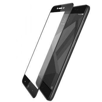 3x 3D tvrzené sklo s rámečkem pro Xiaomi Redmi 4X Global - černé - 2+1 zdarma