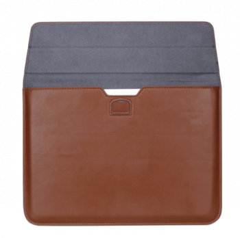 2v1 Pouzdro s magnetem a stojánkem z ekokůže pro Apple MacBook Pro 13" TouchBar (2016-2019) - hnědé