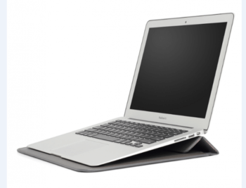 2v1 Pouzdro s magnetem a stojánkem z ekokůže pro Apple MacBook Air 13" (2018-2020) - černé