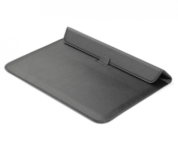 2v1 Pouzdro s magnetem a stojánkem z ekokůže pro Apple MacBook Pro 15" TouchBar (2016-2020) - černé
