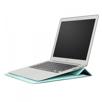 2v1 Pouzdro s magnetem a stojánkem z ekokůže pro Apple MacBook Pro 15" TouchBar (2016-2020) - zelené