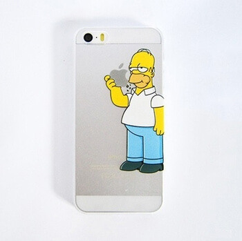 Ultratenký plastový kryt pro Apple iPhone 5/5S/SE - Horme Simpson Eat