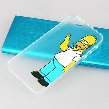 Ultratenký plastový kryt pro Apple iPhone 5/5S/SE - Horme Simpson Eat