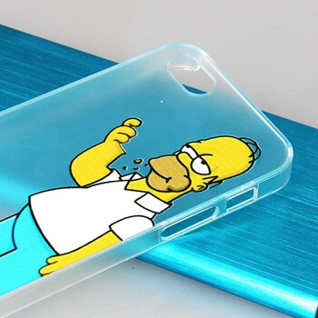 Ultratenký plastový kryt pro Apple iPhone 5/5S/SE - Horme Simpson Eat