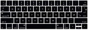 Silikonový ochranný obal na klávesnici EU verze pro Apple MacBook Pro 15" TouchBar (2016-2020) - černý
