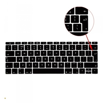 Silikonový ochranný obal na klávesnici EU verze pro Apple MacBook Air 13" (2012-2017) - černý