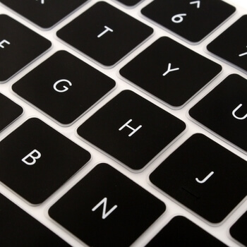Silikonový ochranný obal na klávesnici EU verze pro Apple MacBook Air 13" (2012-2017) - černý